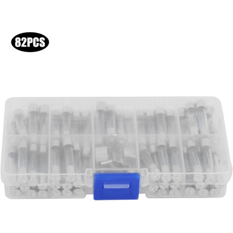 82 Pièces Fusible Verre 6x30mm 250V 0.5A-30A avec Porte-Fusible - Kit Assortiment Varié