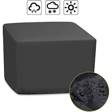 INSMA 82 x 82 x 61cm Waterproof Fire Pit Cover Garden Patio Burner BBQ Cover Outdoor Furniture Cover