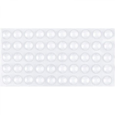 8×2.4mm 100pcs Pieds en caoutchouc autocollants transparents pour meubles, tables en verre, travaux manuels, protection murale