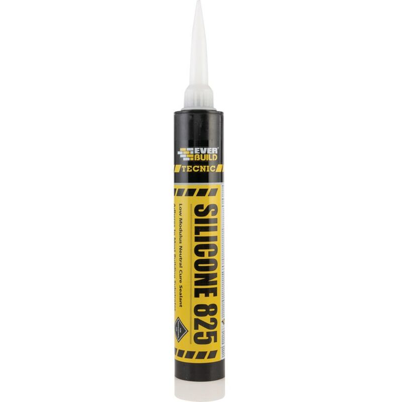 825 Anthracite Silicon Sealant - 380ml - Grey - Everbuild