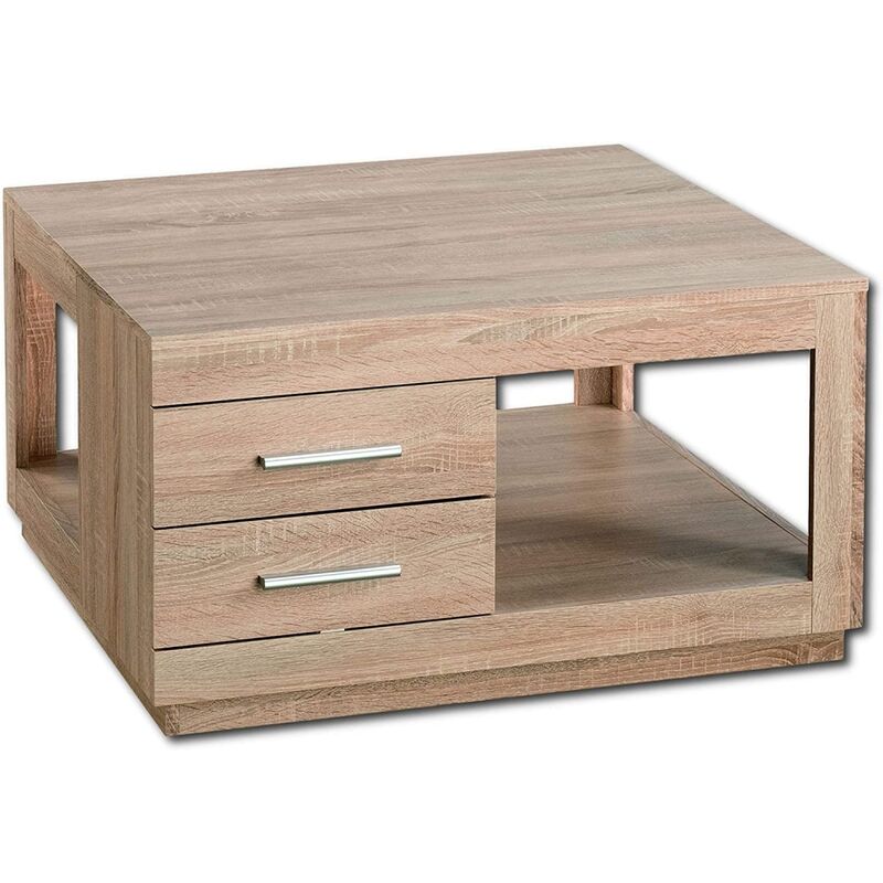 83-393-66 Festival Eiche Sägerau Nb. Couchtisch Beistelltisch ca. 80 x 80 cm 2 Laden-'SW10756'