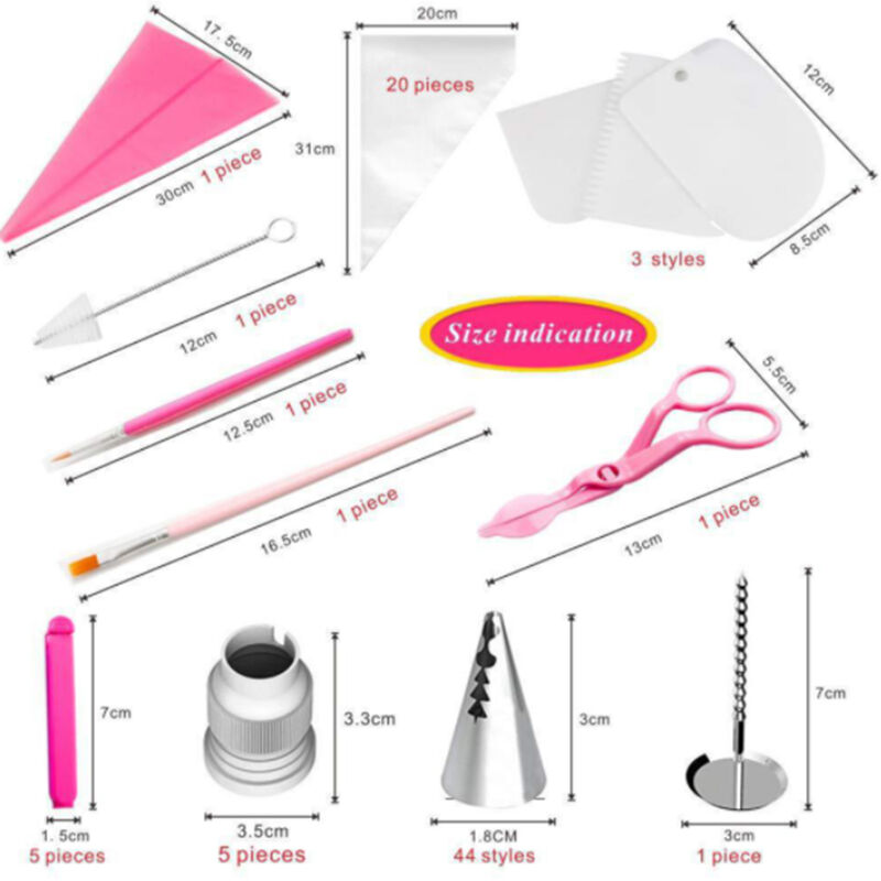 83 pcs Kit di strumenti per decorare torte