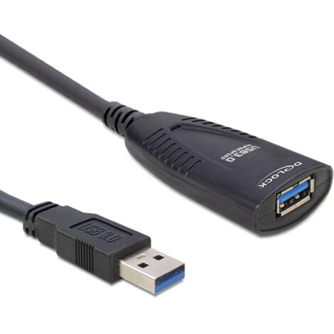 83089 Rallonge USB 3.0 Delock - 5m M/F (Noir)