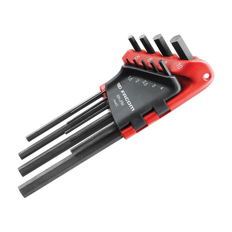 Facom - 83H.JP9A Metric Hexagon Key Long Arm Set, 9 Piece FCM83HJP9A