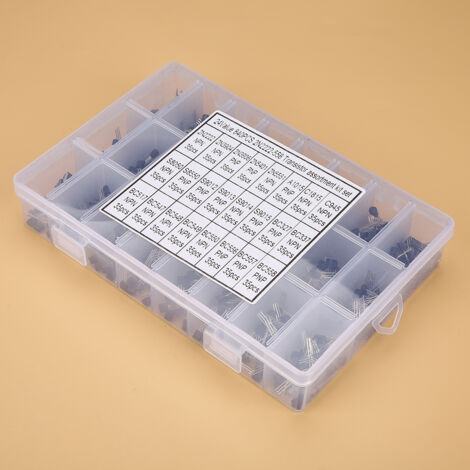 840-teiliges NPN PNP 2N2222A BC558 Transistor-Sortiment für Elektronik-Bastelprojekte