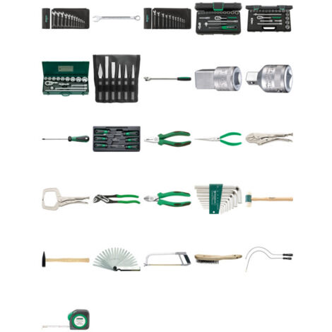 841N Assortiment «ENGINS DE CHANTIER» 129 Werkzeuge 35,9 kg