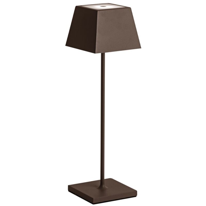 Lampe de table led Siesta corten portable et rechargeable IP54
