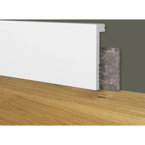 84ml bancale di Battiscopa coprimarmo copribattiscopa BIANCO 100x22x2000mm in POLIMERI