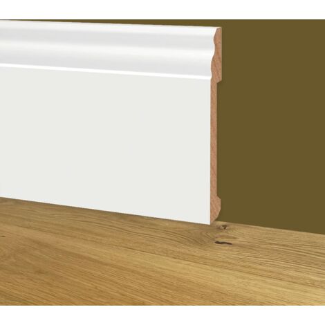 84ml bancale di Battiscopa DUCALE in POLIMERI EqualWood HI-TEC 140x14x2000mm - BIANCO