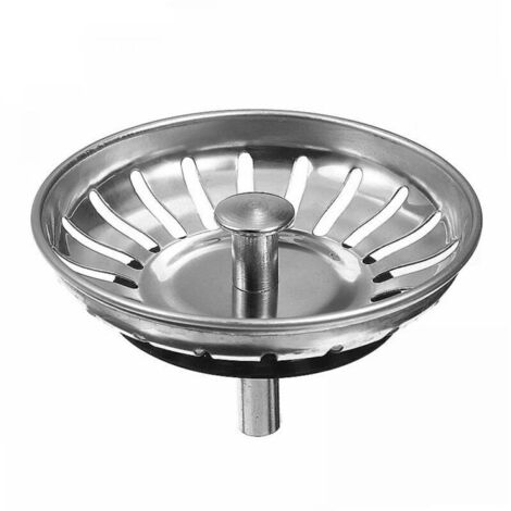 84mm Bouchon d'évier en Acier Inoxydable Bouchon d'évier de Remplacement Bouchon de vidange pour Nourriture/récupérateur de Cheveux - pour Trou d'évier de Cuisine en 84mm