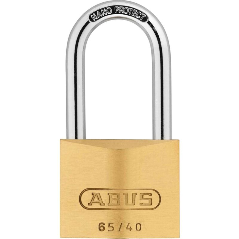 Abus - 12639 65/40mm Brass Padlock 40mm Long Shackle Keyed Alike 6406 ABUKA12639