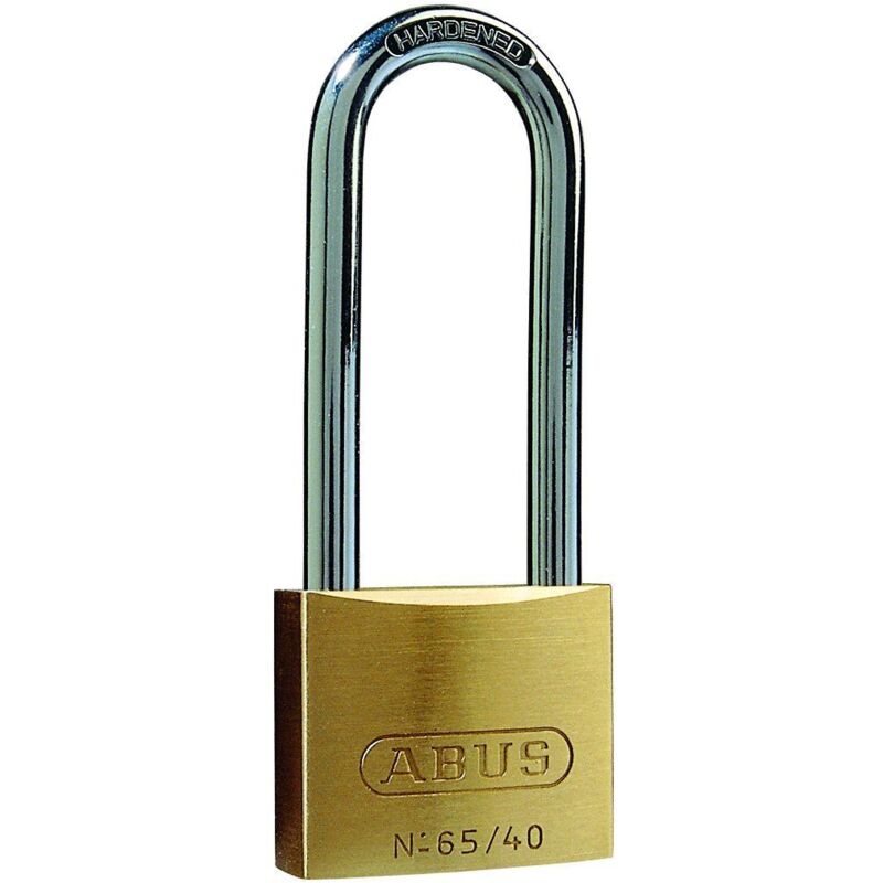 Abus - 04778 65/40mm Brass Padlock 63mm Long Shackle ABU6540LS63