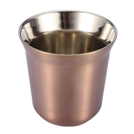 85 ml Edelstahl-Isolierbecher, ideal für Bier, Tee und andere Getränke (Roségold)
