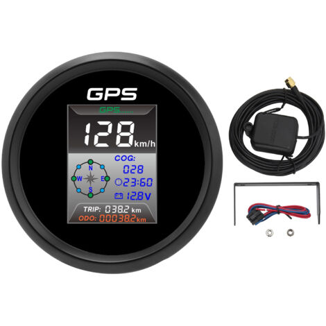 85 mm Digitaler Geschwindigkeitsmesser Knoten MPH kmH LED-Hintergrundbeleuchtung Antibeschlag IP67 für 32V Boot Yacht Auto Motorrad 910-00270 TO ALLO CABIN AUTO (910-00270).