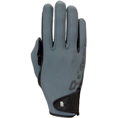 8,5, Noir: Gants d'équitation pour femmes Roeckl modèle Muenster avec paume microperforée