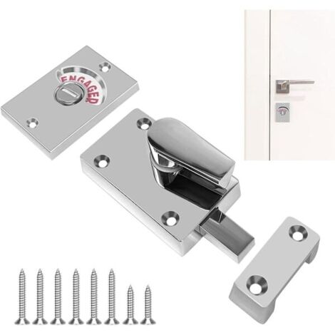 85 x 38 x 13 mm – Türschloss / Belegungsanzeige – WC-Kabine – Edelstahl – Griff mit Belegungs-/Privatsphärenanzeige