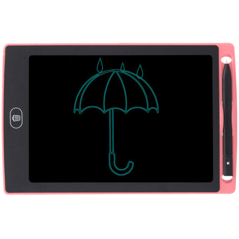 8,5-Zoll-LCD-Zeichentafel für Kinder – Wiederverwendbarer Monochrom-Bildschirm – Hellrosa