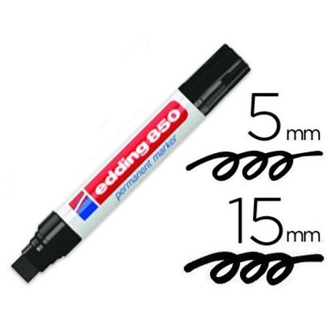 850 marcador permanente Grueso Negro 5 pieza(s)