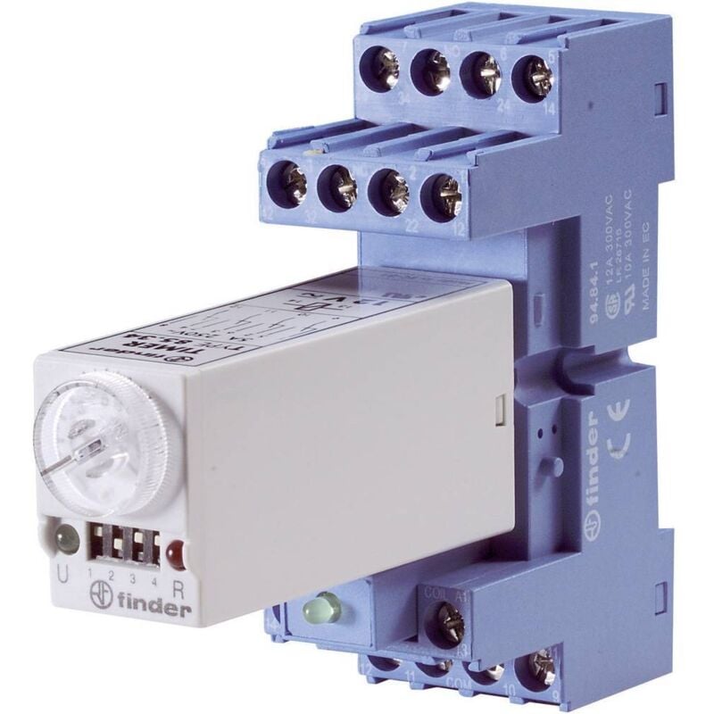 85.04.0.012.0000 85.04.0.012.0000 Relais temporisé multifonction 12 v/dc, 12 v/ac 1 pc(s) Plage temporelle: 0.05 - Finder