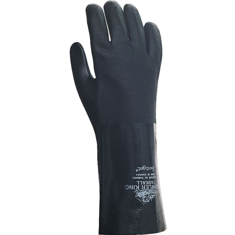 Honeywell North 850FWG Double Dip Black PVC Gloves - Size 10