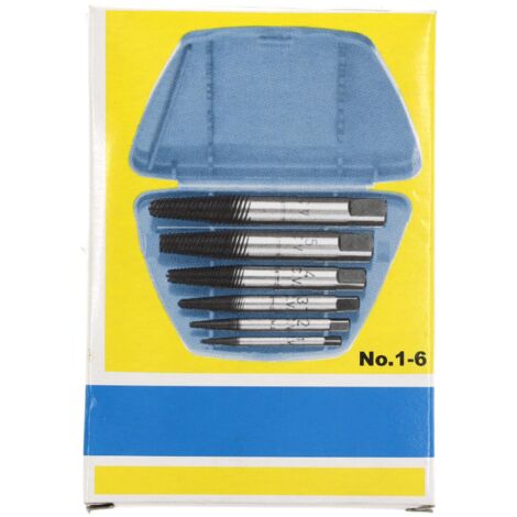 8551 S-006 Juego de extractores de tornillos, 6 piezas M3-M24