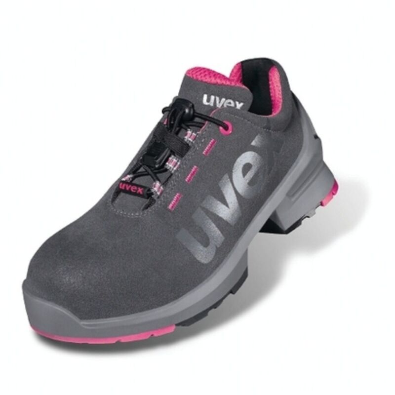 uvex 8562/8 Ladies Grey/Pink Safety Trainers - Size 4