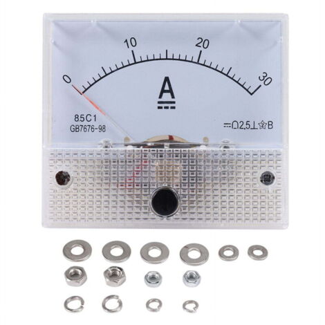 85C1-A Amperímetro de superficie analógico de 30 A para carga de baterías y prueba automática de circuitos.