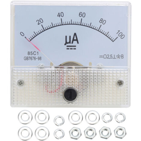 85C1 DC 0100UA AMPEROMETRO Tipo a puntatore, PANNELLI DI CORRENTE ANALOGICI PER INSTALLAZIONE VERTICALE, Misura la corrente di circuito con materiale ABS.