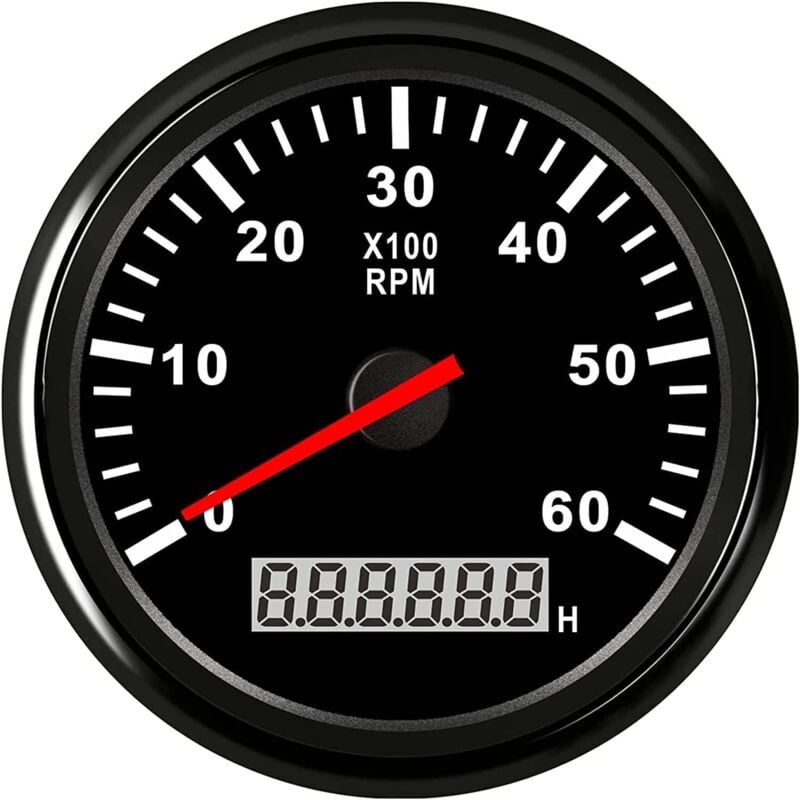 Image of 85mm wasserdichte Drehzahlmesser-Messgerät 6000 U/min Marine Auto lkw Boot für Tachometer-Messgerät