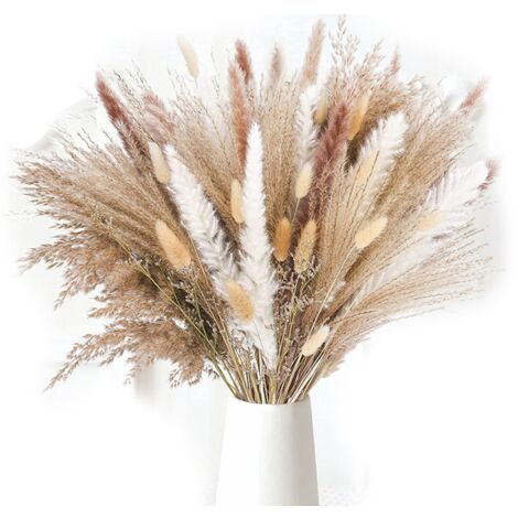 85PcsPampas Grass Decorative Vase Home Design Arrangements, Dried Natural Pampas Plants Flowers 43 cm