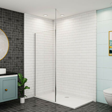 85x200cm+2030-3200mm StabilisatorWalk-In Dusche Duschabtrennung 8mm ESG Nano Duschwand Glas Duschkabine