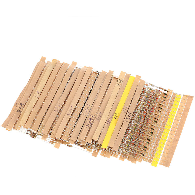 860pcs 1 ohm-1M ohm 1/4W Carbon Film Resistors Assortment Kit Set 43 Values Total Electronic Components
