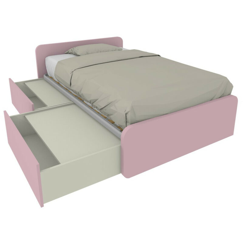 Lit simple 120x190 avec tiroirs, personnalisable et facile à assembler - Cipriaf3c4ff