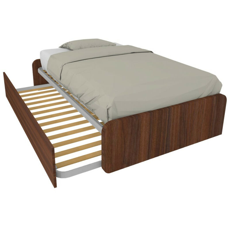 Lit queen size avec lit gigogne - Noyer Canaletto