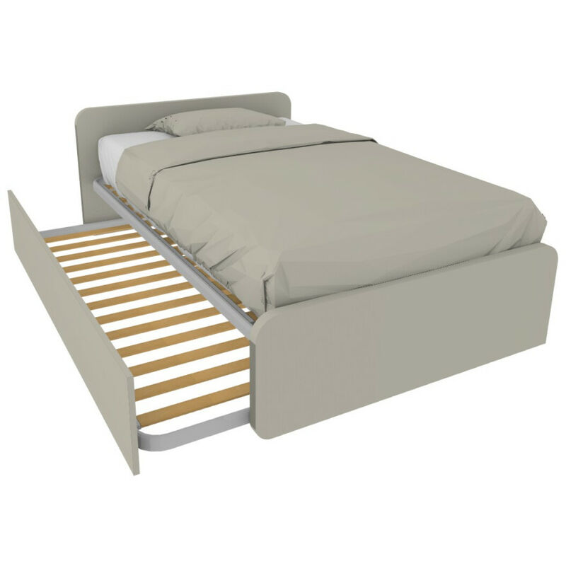 Lit queen size avec lit gigogne - Cappuccino écru