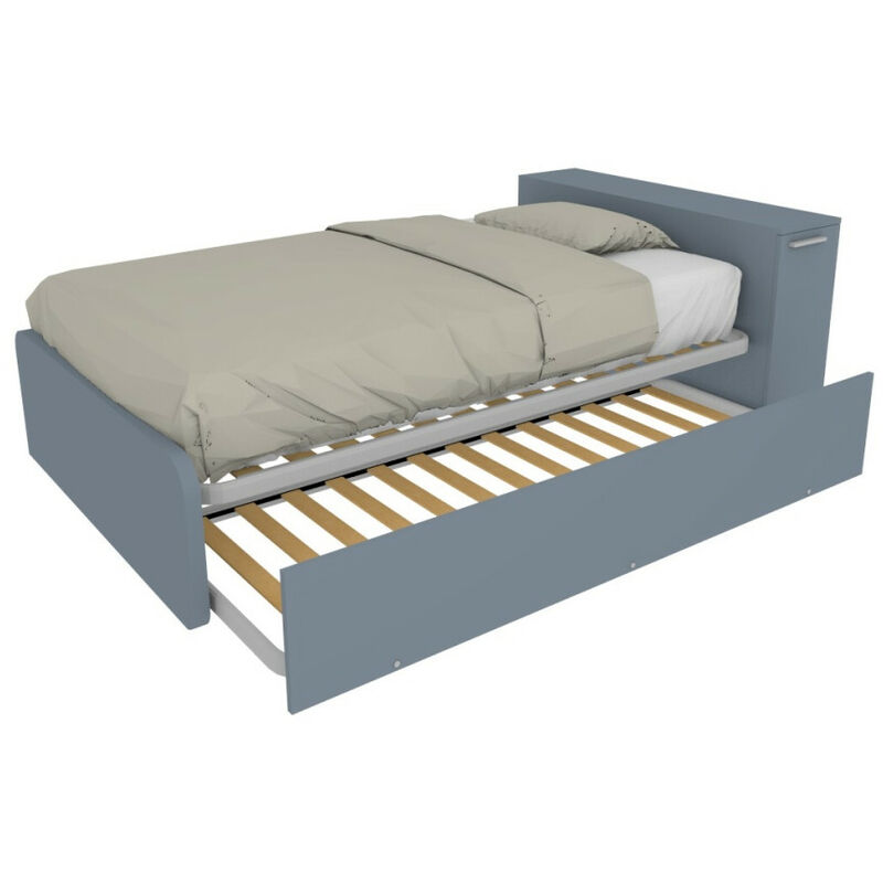 Lit Queen size 120x190 avec conteneur et deuxième lit extractible - Avio / Marina