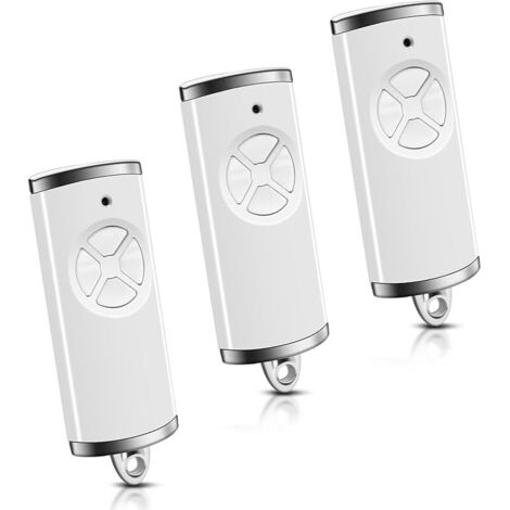 868,3MHz Telecommande Portail, Télécommande de porte de garage Compatible avec Hörmann bs HSM4 HSE2 HS1 HS4 HSZ1 HSZ2,Bip Portail de Garage - Blanc (Lot de 3)