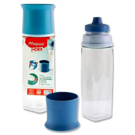 871803 bidón de agua 500 ml Uso diario Azul, Transparente