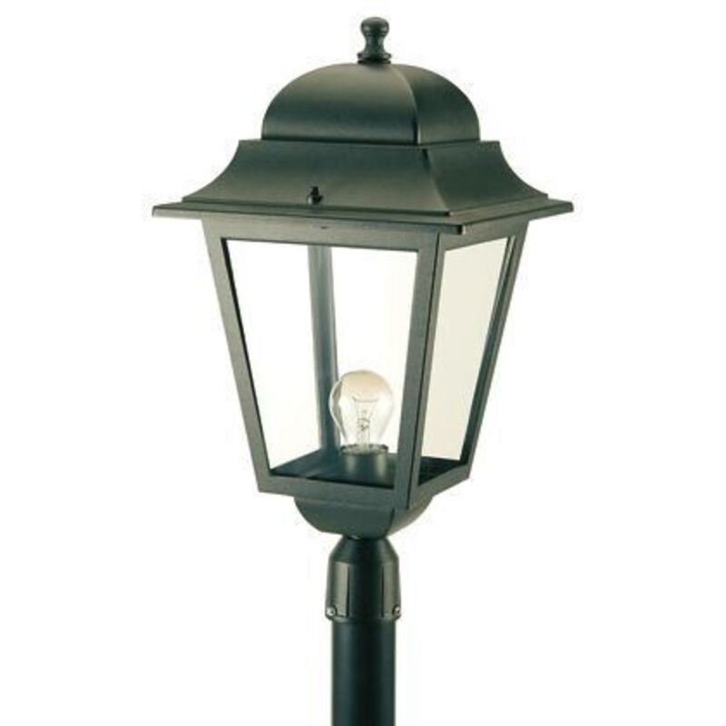 Lanterne tÊte/poteau maxi carrÉe e27 connexion en aluminium moulÉ sous pression couleur noir 872/06