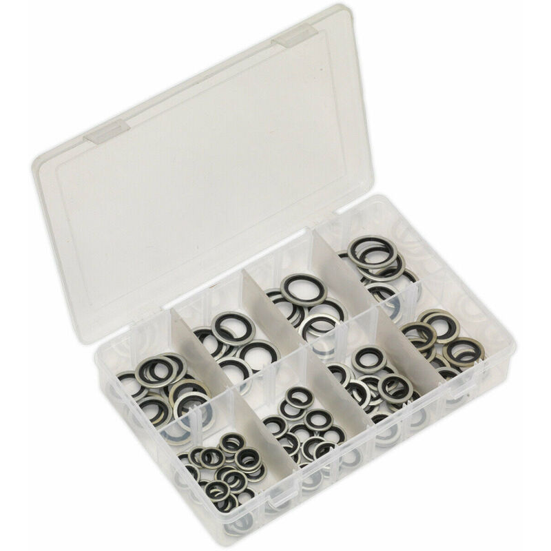 Loops - 88 Piece Bonded Dowty Seals Assortment - Metric Sizing - Dowty Sealing Washer