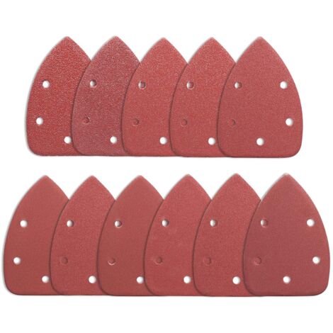 88 Pièces Feuilles Abrasives Papier Abrasif Triangles 8 X 40/60/ 80/100/ 120/180/ 240/320/ 400/600/ 800 Grains Feuille de Ponçage de Ponçage pour Ponceuse Électrique