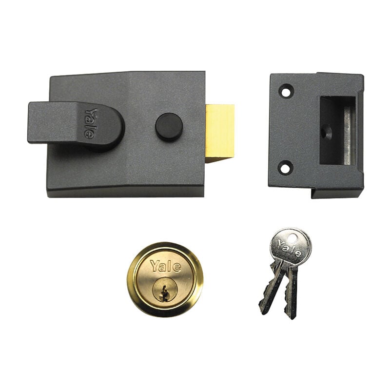 Yale Locks P88 Standard Nightlatch 60mm Backset DMG Finish Visi YALP88DMGPB