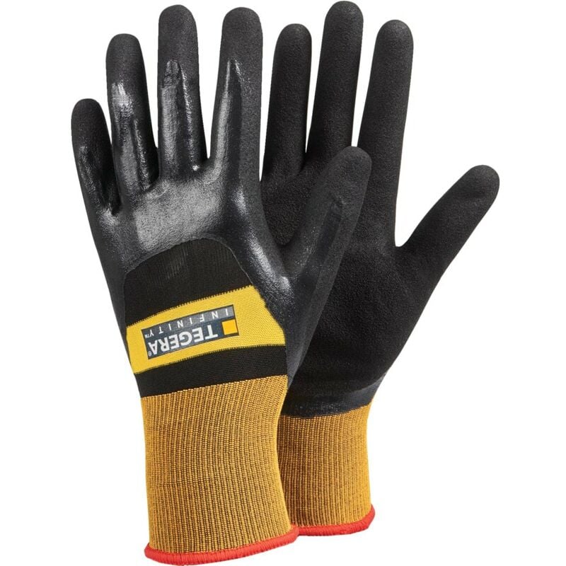 8803 Infinity 3/4 Coated Black/Yellow Heat Resistant Gloves - Size 8 - Ejendals