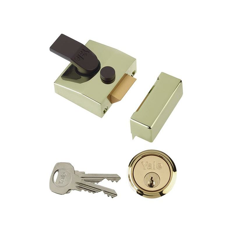Yale Locks 85 Deadlocking Nightlatch with 40mm Backset in Brasslux Finish - Model YAL85BLXPL