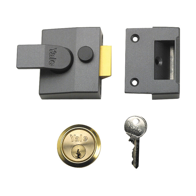 Yale - P85 Deadlocking Nightlatch 40mm Backset Chrome Finish Visi