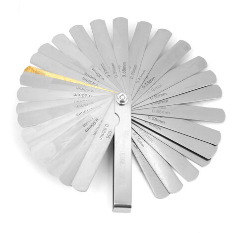89 mm Edelstahl-Dickenmessgerät, metrische und imperiale Skala, Schweißnahtprüfwerkzeug, 0,04 bis 0,88 mm