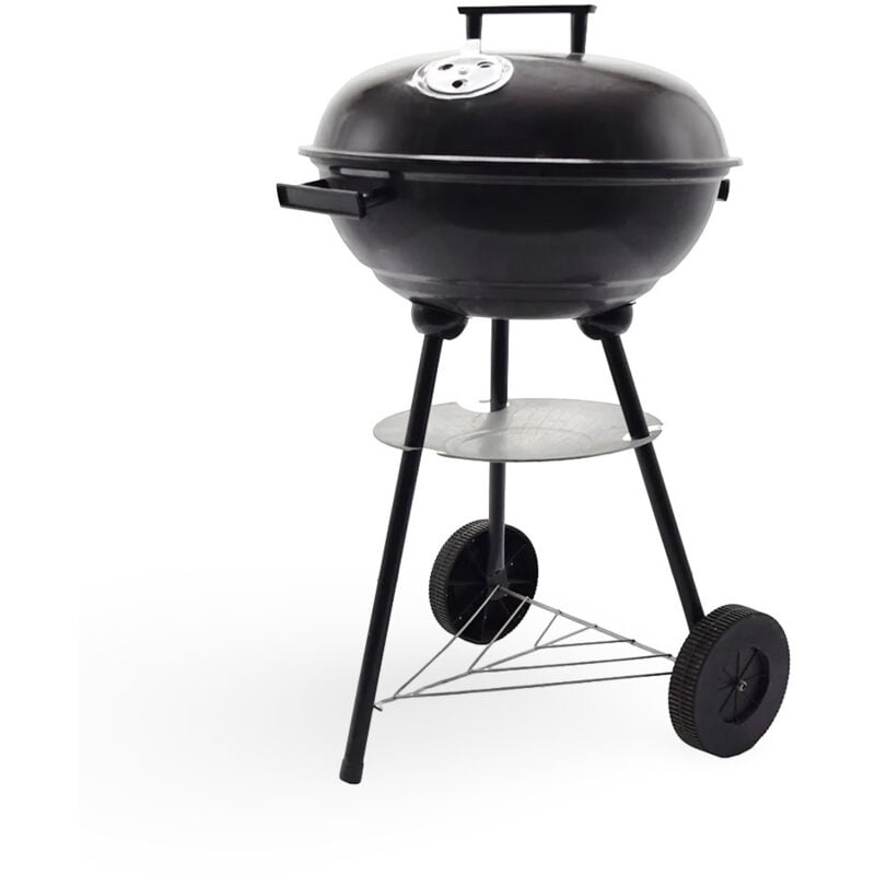 Mediawave Store - Barbecue Rond Enrico Coveri bbq Charbon Couvercle Structure en Métal