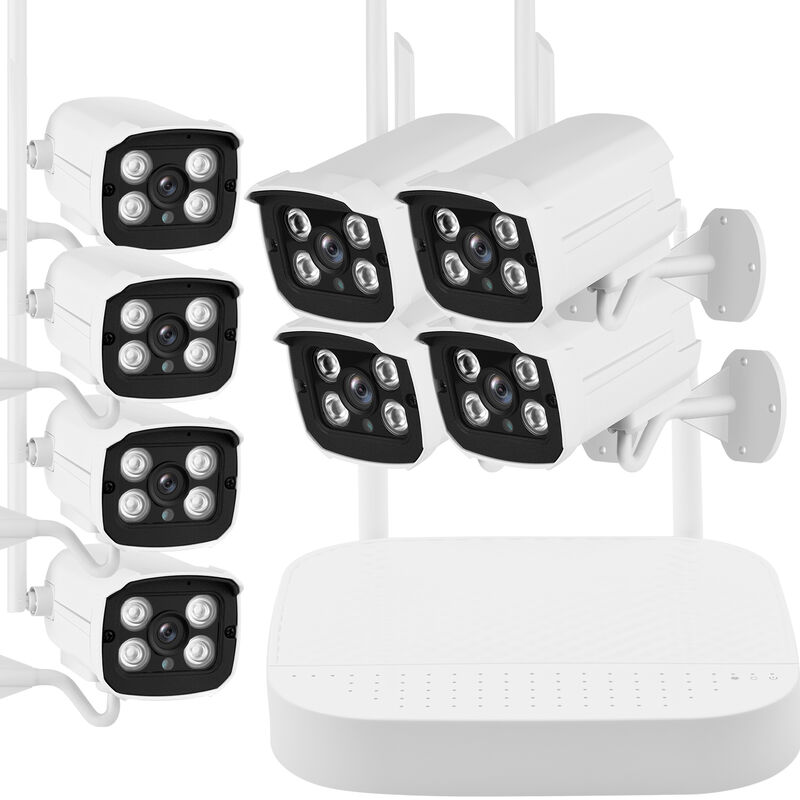 

Happyshopping - 8CH 1080P Sistema de camara de seguridad inalambrica, 8 canales 1080P CCTV NVR + 8PCS 1080P 2.0MP Camaras IP de vigilancia para