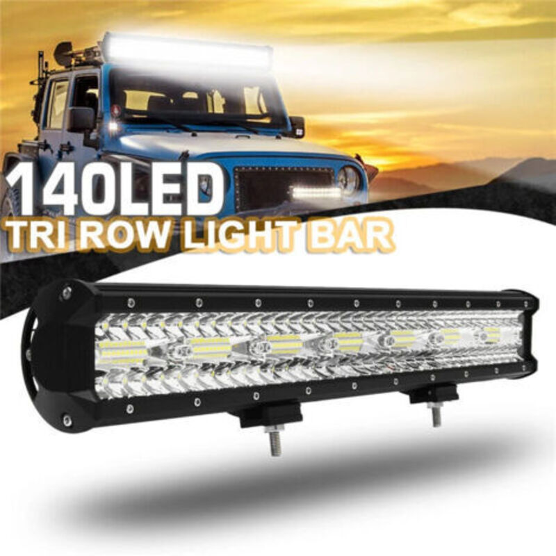 Tigrezy - 8D 51cm 420W Barre Lumineuse led , phare de travail rampe led bar et câblage pour Voiture 4X4 Camion Hors Route feu antibrouillard