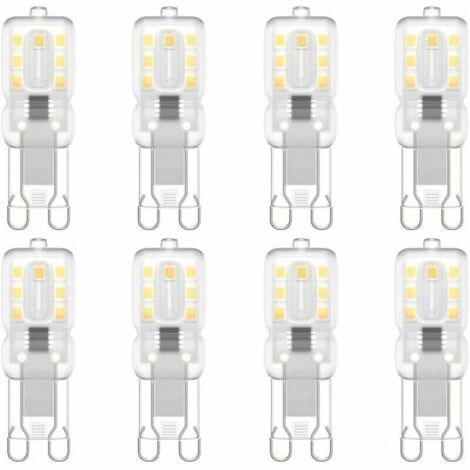 8er-Pack G9 LED-Lampen, G9 LED 220V Neutralweiß 5500K 3W entspricht 30W Halogen [Energieklasse E]